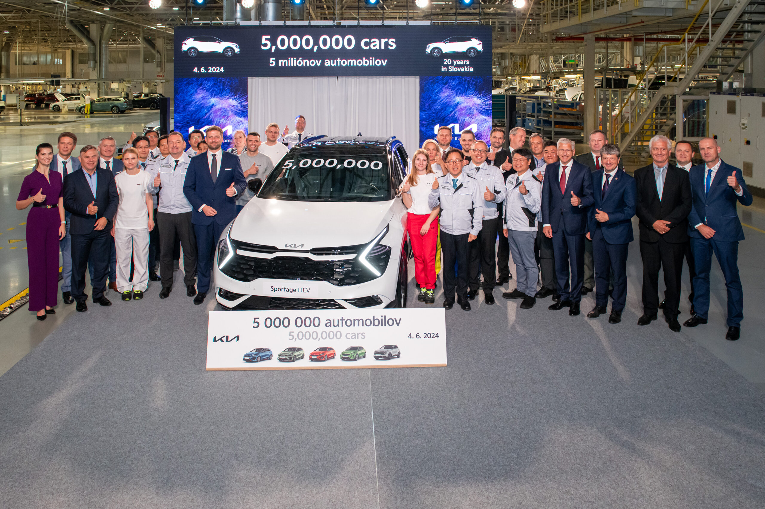 5000000. vůz Kia vyrobený na Slovensku
