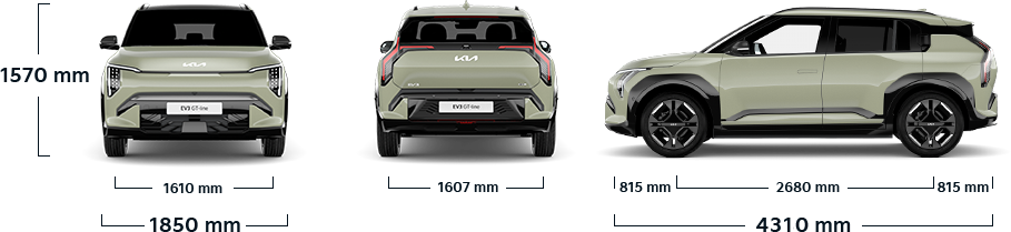 Rozměry Kia EV3